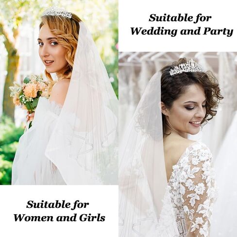 Bridal Veil and Tiara Set, Bachelorette Party Decorations, Bride Crown and Veil Set, Bridal Shower Gift Supplies, Bride Gifts for Bachelorette Party in Kuwait