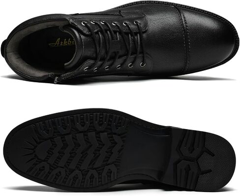 Arkbird Mens Dress Boots, Genuine Leather Classic Casual Ankel Boots with Side Zipper in Saudi Arabia