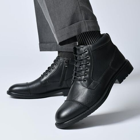 Arkbird Mens Dress Boots, Genuine Leather Classic Casual Ankel Boots with Side Zipper in Saudi Arabia