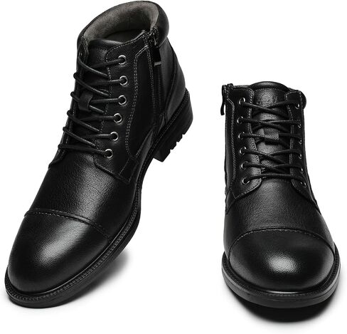 Arkbird Mens Dress Boots, Genuine Leather Classic Casual Ankel Boots with Side Zipper in Saudi Arabia