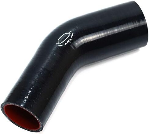 High Performance 4-Ply Reinforced 3.5"-4" ID 45 Degree Elbow Reducer Coupler Silicone Hose Turbo/Intercooler/Piping (3.5''-4'', RED) in Saudi Arabia