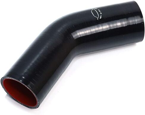 High Performance 4-Ply Reinforced 3.5"-4" ID 45 Degree Elbow Reducer Coupler Silicone Hose Turbo/Intercooler/Piping (3.5''-4'', RED) in Saudi Arabia