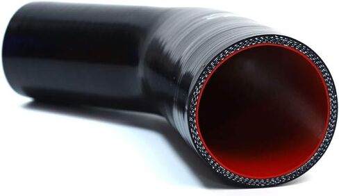 High Performance 4-Ply Reinforced 3.5"-4" ID 45 Degree Elbow Reducer Coupler Silicone Hose Turbo/Intercooler/Piping (3.5''-4'', RED) in Saudi Arabia