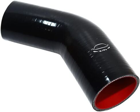 High Performance 4-Ply Reinforced 3.5"-4" ID 45 Degree Elbow Reducer Coupler Silicone Hose Turbo/Intercooler/Piping (3.5''-4'', RED) in Saudi Arabia