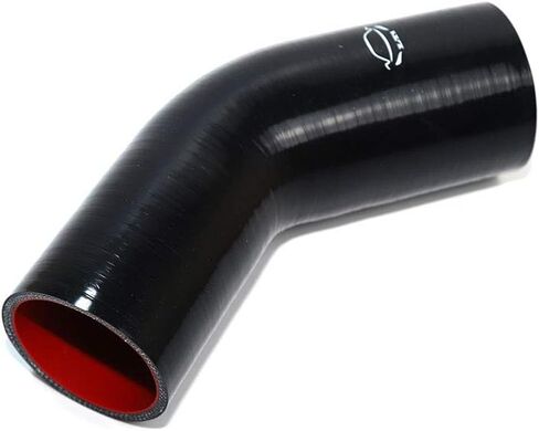 High Performance 4-Ply Reinforced 3.5"-4" ID 45 Degree Elbow Reducer Coupler Silicone Hose Turbo/Intercooler/Piping (3.5''-4'', RED) in Saudi Arabia