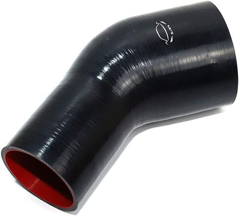 High Performance 4-Ply Reinforced 3.5"-4" ID 45 Degree Elbow Reducer Coupler Silicone Hose Turbo/Intercooler/Piping (3.5''-4'', RED) in Saudi Arabia