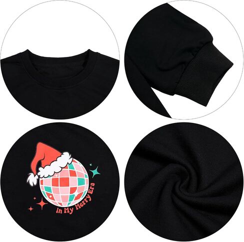 FLOYU Christmas Sweatshirt for Women In My Merry Era Sweatshirts Christmas Vibes Pullover Christmas Crewneck Clothes in Saudi Arabia