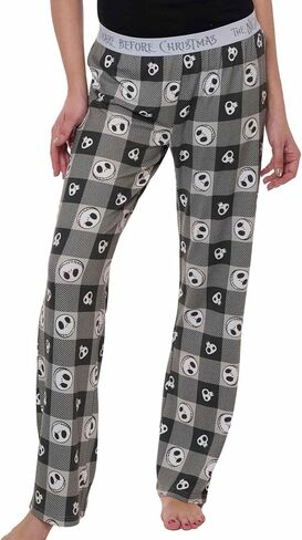 Disney Womens Skellington 2 Piece Button Up Shirt and Short Set or Lounge Pant in Saudi Arabia