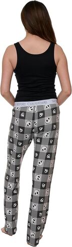 Disney Womens Skellington 2 Piece Button Up Shirt and Short Set or Lounge Pant in Saudi Arabia