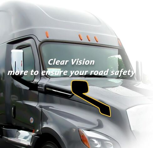مرآة غطاء المحرك لـ FREIGHTLINER CASCADIA، مجموعة مرآة غطاء المحرك المُدفأة لـ FREIGHTLINER CASCADIA 2018+ (كروم (فضي)، يسار) in Kuwait