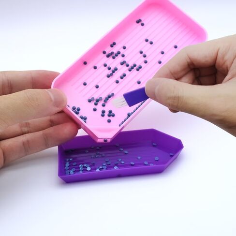 37 قطعة من مجموعات أدوات الرسم الفني الماسي 5D، SENHAI Diamond أدوات الرسم الفني ومجموعات الملحقات مع أقلام الغراء والطين الماسي ودرج تنظيم فرز الخرز للرسم الفني الماسي DIY Craft in Kuwait