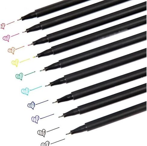 KUJOBUY 1 Box 12 Pcs Fine Point Pens 0.4 Millimeter Tip Black Ink Everyday Pen Fine Point Pen Black Pencil Fine Work Pen Non-Bleed Pens Book Pens Technical Pens Fine Point Pens Black in Kuwait