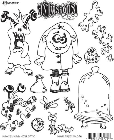Ranger Boney Maloney Cling Rubber Stamps, 8.5"X7", Multi-Colour in Saudi Arabia