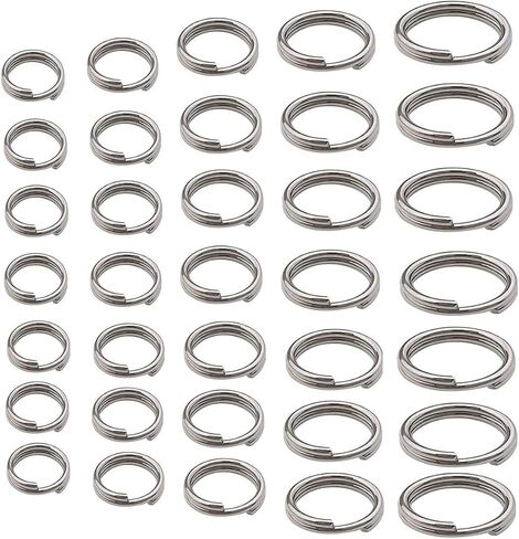 500pcs Stainless Steel Split Rings Double Loop Jump Rings Mini Connector Key Rings for Jewelry Making Necklaces Bracelet Earrings (0.7x8mm-12651) in Kuwait