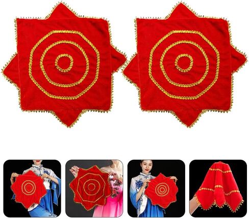 قطعتان من منديل الرقص مناديل الرقص الصينية لأداء دوار دعائم رقص يانغكو التقليدية xcm مهرجان الربيع وديكور السنة الجديدة in Kuwait