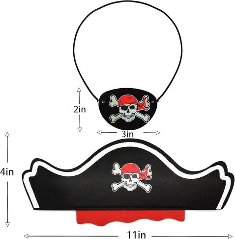 مجموعة رقعة عين وقبعة قرصان لزي الهالوين والحفلات التنكرية in Kuwait