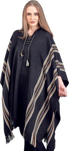 Alpaca Hooded Poncho for Women - Warm and soft - Cloak Cape Shawl in Kuwait