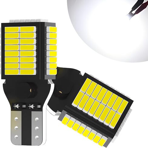 2 PCS Car T15 921 LED Reversing Light, 4014-54WFPC 360 Degree Uniform Lighting Bulb Replacement, Long Life High-brightness Decoded CANBUS Light Bulb, Universal for Cars and Trucks (White) in Saudi Arabia