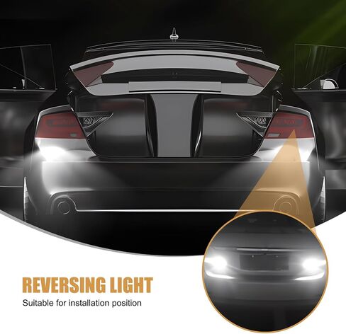 2 PCS Car T15 921 LED Reversing Light, 4014-54WFPC 360 Degree Uniform Lighting Bulb Replacement, Long Life High-brightness Decoded CANBUS Light Bulb, Universal for Cars and Trucks (White) in Saudi Arabia