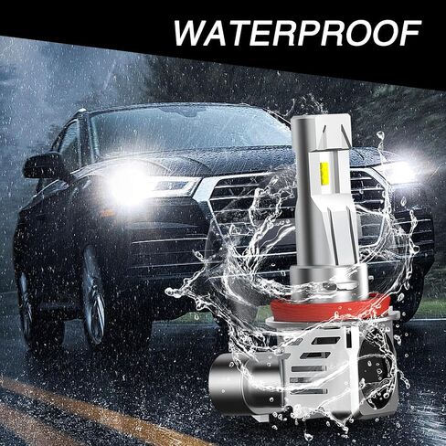 2 PCS Car H11/H8/H9 LED Fog Light Bulb, ZES Lamp Bead 6000K 4800LM Bright Bulb, One-piece Heat Dissipation Hollow Structure with Cooling Fan, Universal Fog Lamps Replacement for Car (White) in Saudi Arabia