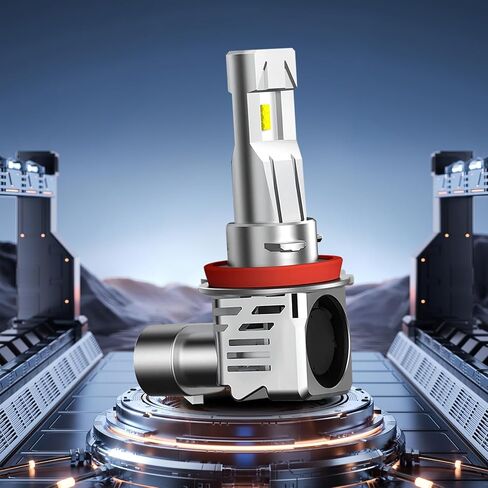 2 PCS Car H11/H8/H9 LED Fog Light Bulb, ZES Lamp Bead 6000K 4800LM Bright Bulb, One-piece Heat Dissipation Hollow Structure with Cooling Fan, Universal Fog Lamps Replacement for Car (White) in Saudi Arabia