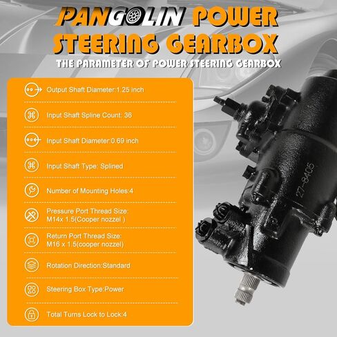 مجموعة علبة تروس توجيه الطاقة PANGOLIN 27-8405 متوافقة مع Nissan D21 1986-1994 Pickup 1992-1999 L4 2.4L RWD فقط؛ استبدل OE 278405، 4920011G00 in Saudi Arabia