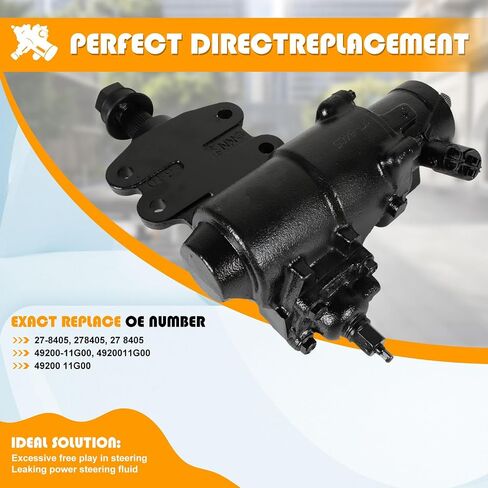 مجموعة علبة تروس توجيه الطاقة PANGOLIN 27-8405 متوافقة مع Nissan D21 1986-1994 Pickup 1992-1999 L4 2.4L RWD فقط؛ استبدل OE 278405، 4920011G00 in Saudi Arabia