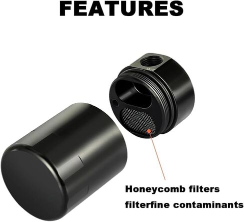 HY-SPEED 3OZ علبة التقاط الزيت فاصل زيت الهواء متوافق مع 2021 2022 2023 21 22 23 Ram 1500 TRX 6.2L SC جانب الركاب (أسود) in Kuwait