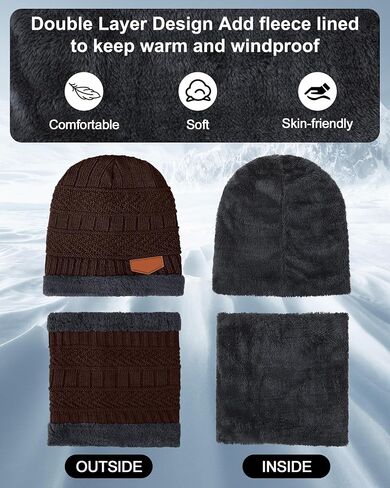 Toulite 45 Pieces Kids Winter Hat Glove Scarf Sets Warm Fleece Lining Beanie Hat Mitten Neck Warmer for Boys Girls Gifts in Saudi Arabia