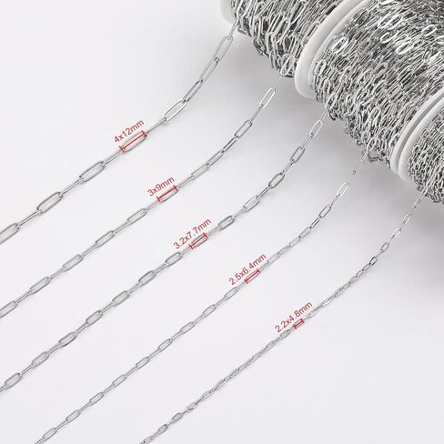 UMAOKANG 10 Meters Paperclip Chain for Jewelry Making Gold Plated Stainless Steel Chain Necklace Bracelet DIY Chain Bulk Jewelry Chain Roll in Saudi Arabia