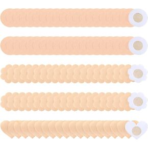 100 Pieces Disposable Pasties Nipple Covers, Invisible Nipple Petals Beige