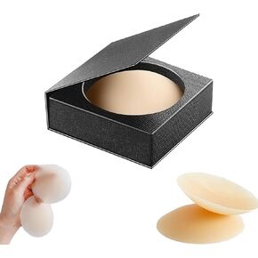 Two Pair Nipple Cover Reusable Invisible Silicone Nipple Cover Self Adhesive Breast Chest Bra Pasties Pad Mat Stickers Accessories Lift For Woman Multicolor