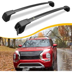 Roof Rack Cross Bars Fit for Mitsubishi Outlander 2022-2025 & Outlander PHEV 2023-2025 Lockable Luggage Rack Crossbar Cargo Carrier Rooftop Accessories (with Side Flush Rails)