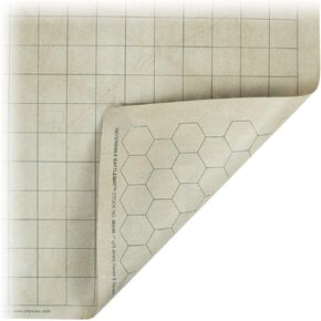 Chessex Role Playing Play Mat: Battlemat Double-Sided Reversible Mat for RPGs and Miniature Figure Games (26 in x 23 1/2 in) Squares/Hexes
