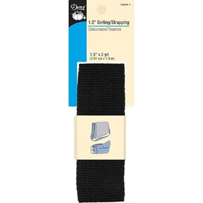 Dritz 1-1/2" Straps and Handles, 2-Yards, Black Polyester Belting, 1 Count (Pack of 1)