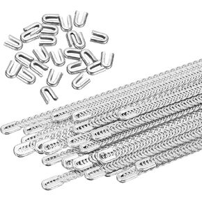 PATIKIL 24 Pcs Metal Steel Spiral Corset Boning, 11.8 Inch Metal Boning with 24 Steel Boning Tips Structure and Form for Sewing Corset, Making Costume,Hoop Skirt, Collar (5mm Wide)