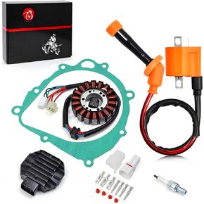 Stator Regulator Ignition Coil Spark Plug Gasket Kit For Suzuki Quadsport Z400 LTZ 400 LTZ400 2003-2008 32101-07G00