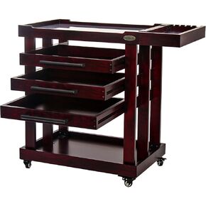 MEEDEN Art Supplies Storage Cart: 5-Tier Solid Beech Wood Utility Rolling Cart with 3 Drawers - Craft Orgnizer on 4 Wheels