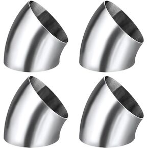 4 Inch 90 Degree SS304 Stainless Steel Bend Tube Exhaust Elbow Pipe for Car Customized Modified Exhaust System-4pcs
