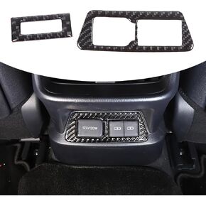 Car Real Soft Carbon Fiber Rear Air Vent Pulley&Hidden Cup Sink Mat Trim Protector Sticker,Fit for Lexus ES 2018-2023 Model Automotive Interior Accessories (Red Carbon Fiber)
