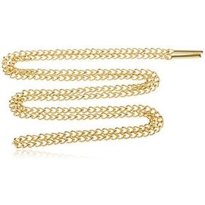 Goldtone Cuban Link Shoe Lace Chain Set