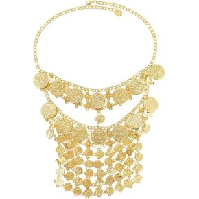 Belly Dance Metal Coins Face Chain Jewelry Coins Veil Cosplay Headwear Mask Masquerade Accessories for Women