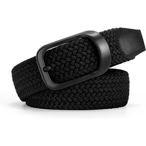 JASGOOD Braided Canvas Woven Elastic Stretch Belts for Men and Women Casual Belt