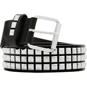 Sacina Black PU leather Belt, Punk Belt, Grunge Belt, Gothic Belt, Emo Belt, Black Studded Belt for Women, Goth Accessories