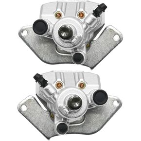 Left Front Right Front Brake Caliper Assembly with Pads Replacement 45150-HP5-601 (Left Front), 45250-HP5-601 (Right Front) Compatible with Honda TRX420 TRX500 Fourtrax Rancher Foreman Rubicon