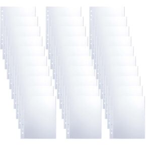 30 Pack 30 Pockets 5x7"Clear Page Protectors for A5 Binder 6 Ring Top Loading Paper Protector Sheets Binder Sleeves for Cards,Photocards,Postcards,Pictures,Stickers,and Cash Organizer(30)
