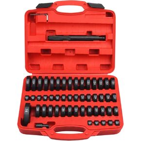 52 in 1 Custom Bushing Bearing & Seal Driver Set Installer Bush Removal Puller Bearing Press Tool Kit Transmission Wheel Axle Bearing Race Seal