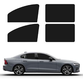 4 Pack Car Side Window Sunshade, 30.7" x 18.89" Cooling Front Rear Window Cover, Provide Privacy Protection, Universal 30.7" x 18.89" x 8.26" Vehicle Thermal Blocker Accessory (Black)