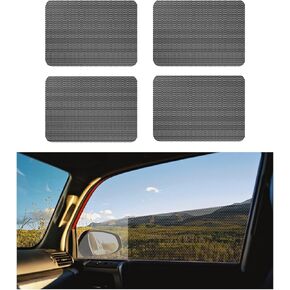 Ziciner 4 PCS Car Side Window Sunshade, 16.5"×15" Auto Side Window Static Cling Film Sticker Blocks Sun & Heat, Washable Reusable Vehicle Sun Shade Films, Car Accessories
