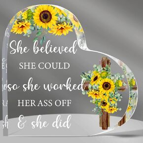Gerrii Nurse Gifts for Women Thank You Week Appreciation Gifts for New Nurse Heart Acrylic Keepsakes Paperweight School Graduation Party Accessories (Cute)